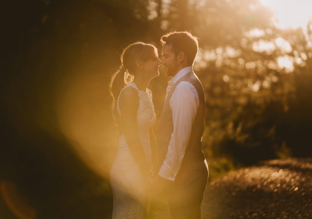 Incredible light for Kim and Joe's wedding