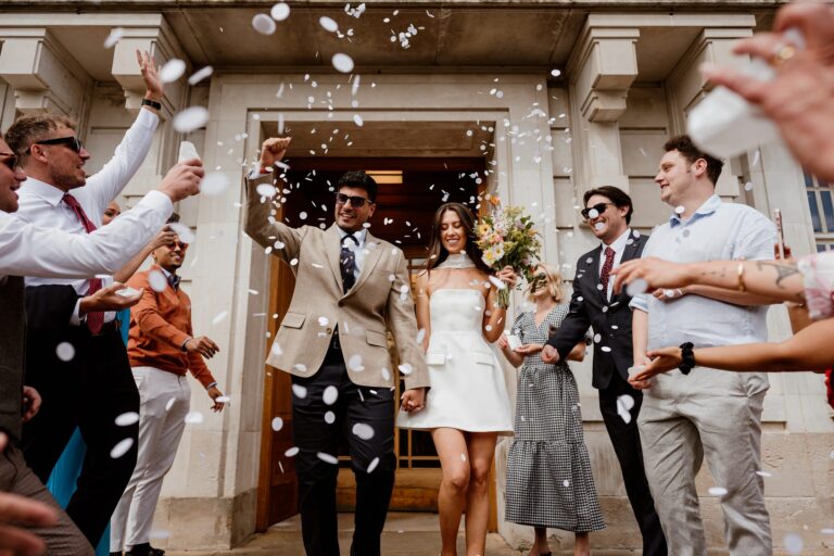 Confetti at Hackney Town Hall Micro Wedding