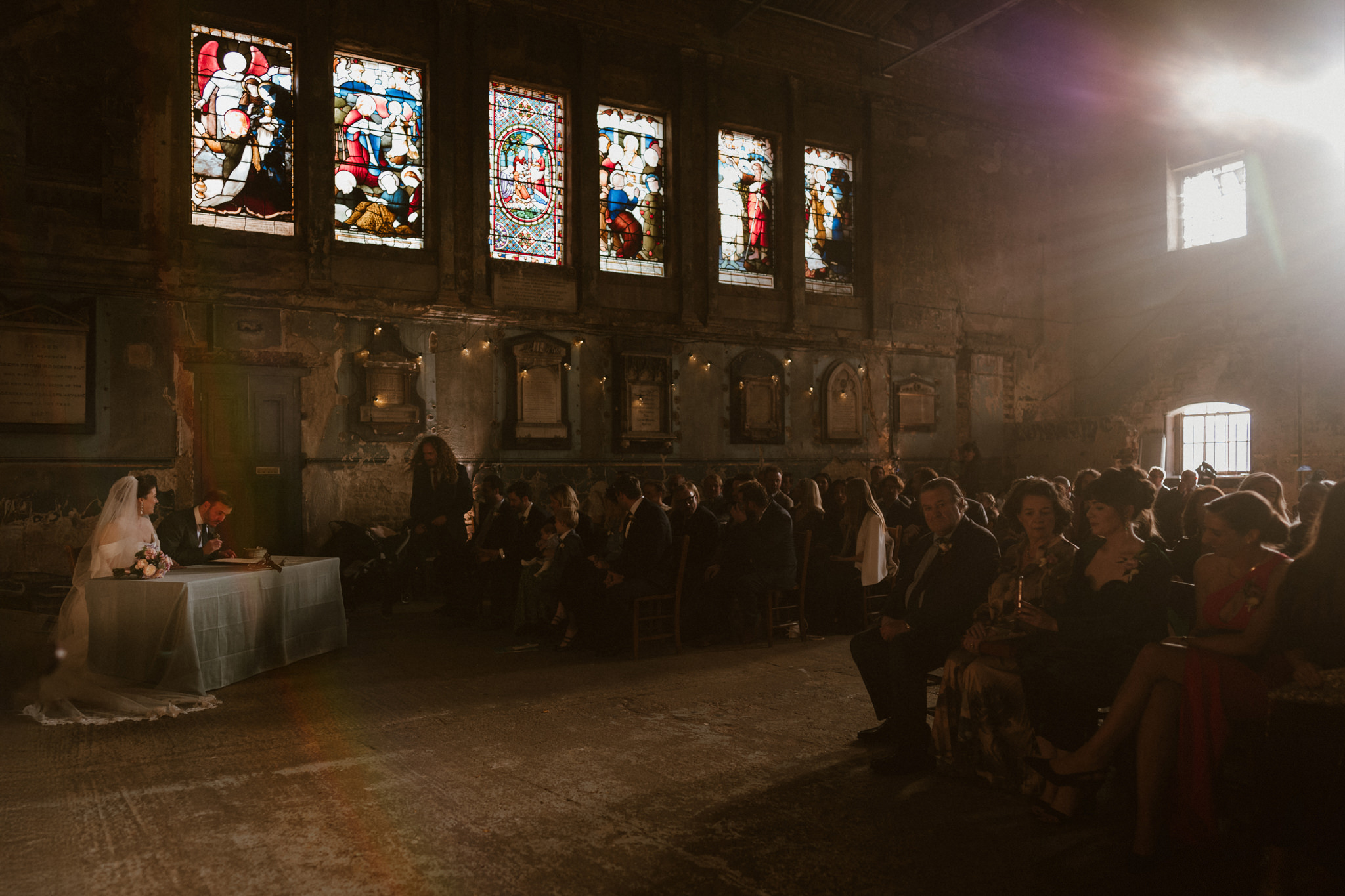 The light - October wedding at The Asylum Chapel