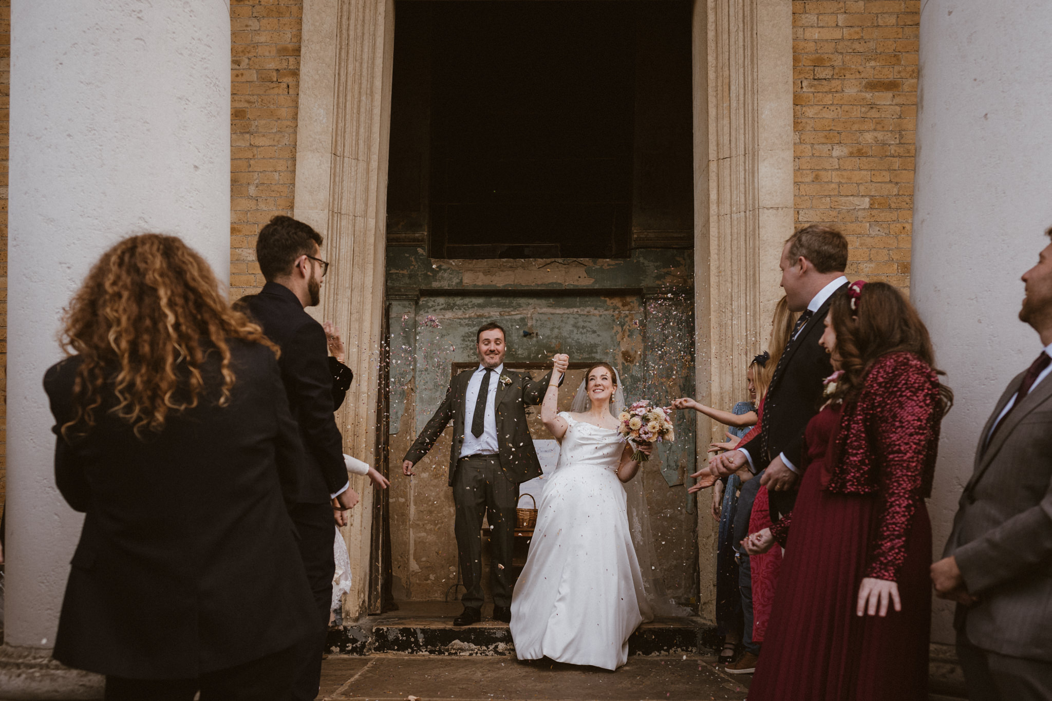 Just married at The Asylum Chapel wedding