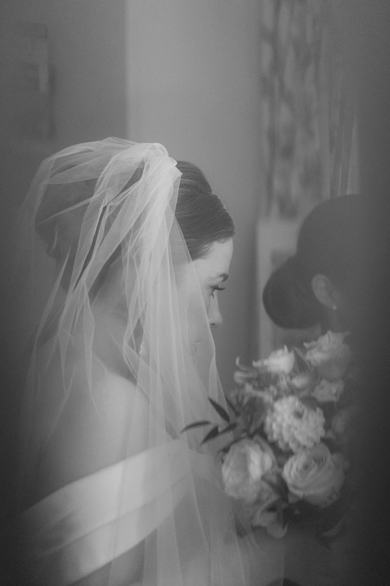 Bride getting ready for wedding at The Asylum Chapel