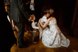Congratulated by the grandchildren - Shuttleworth House Wedding