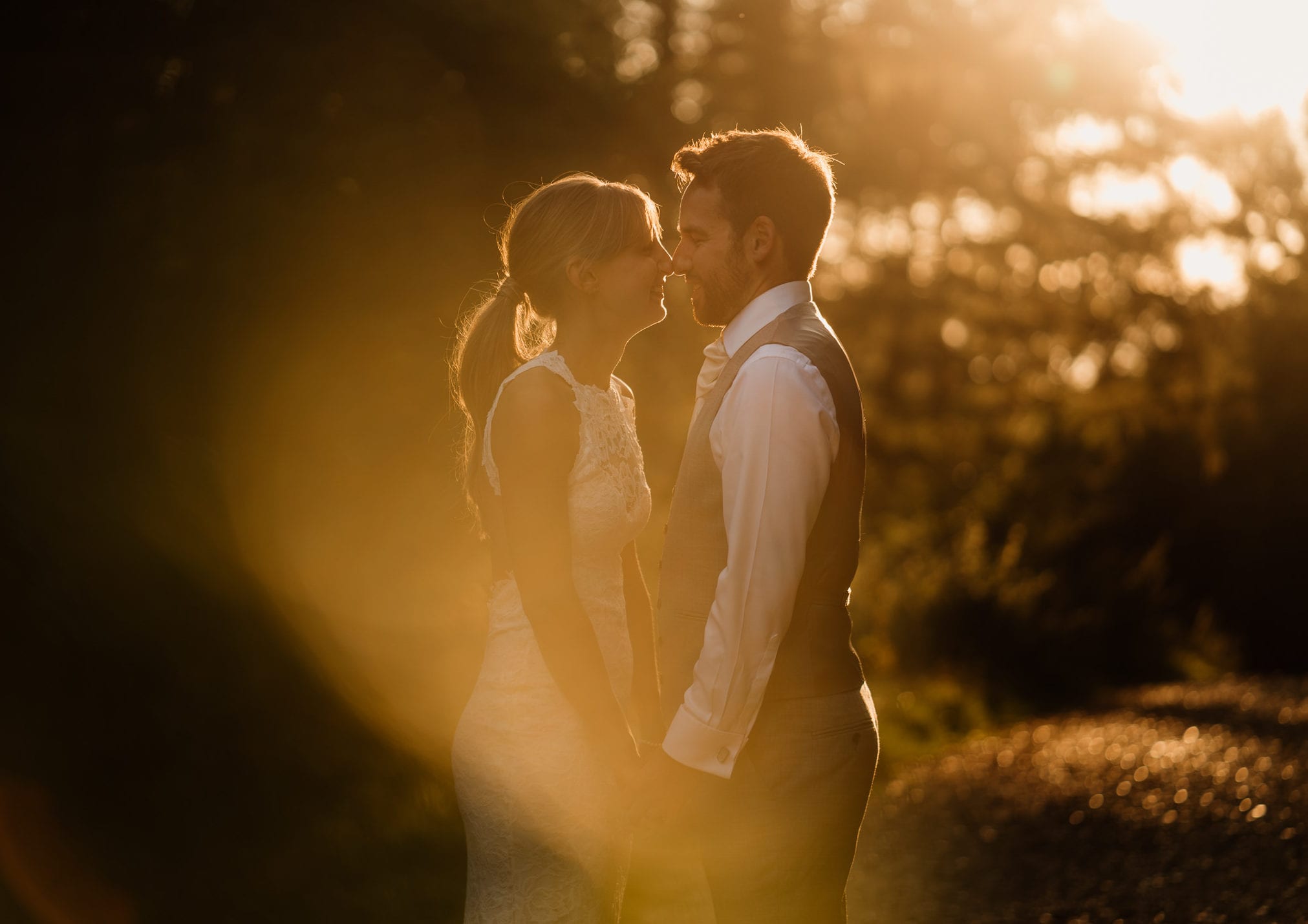 Incredible light for Kim and Joe's wedding