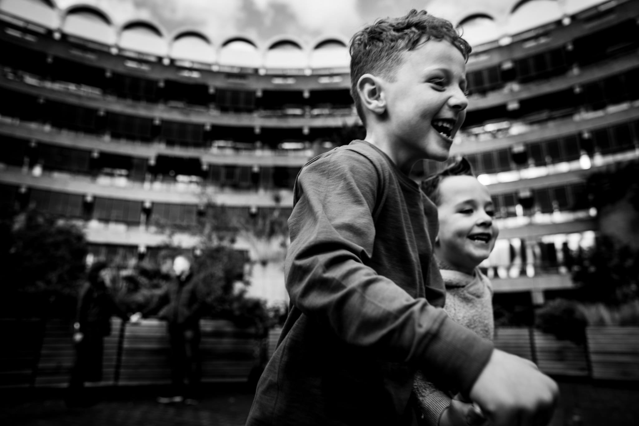 Family shoot at The Barbican - Award winning documentary family photography