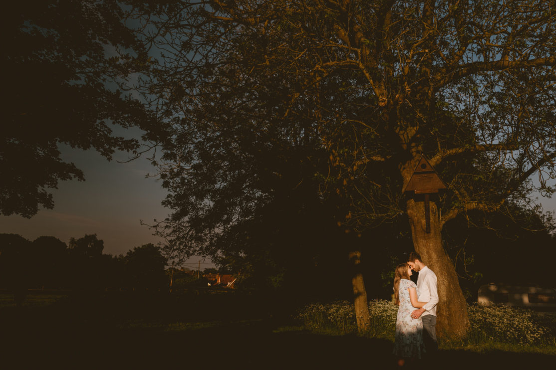 Couple in sunset at a Love Shoot