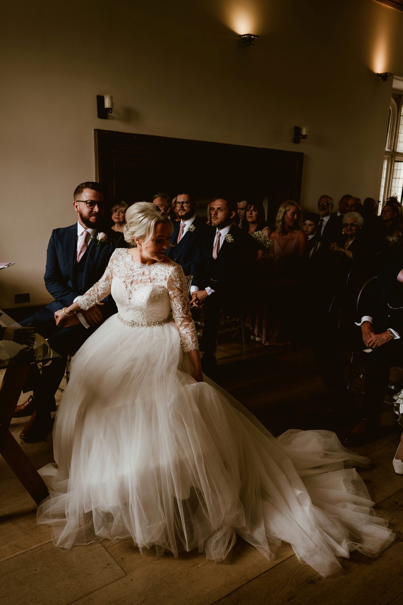 Light on dress at Notley Abbey