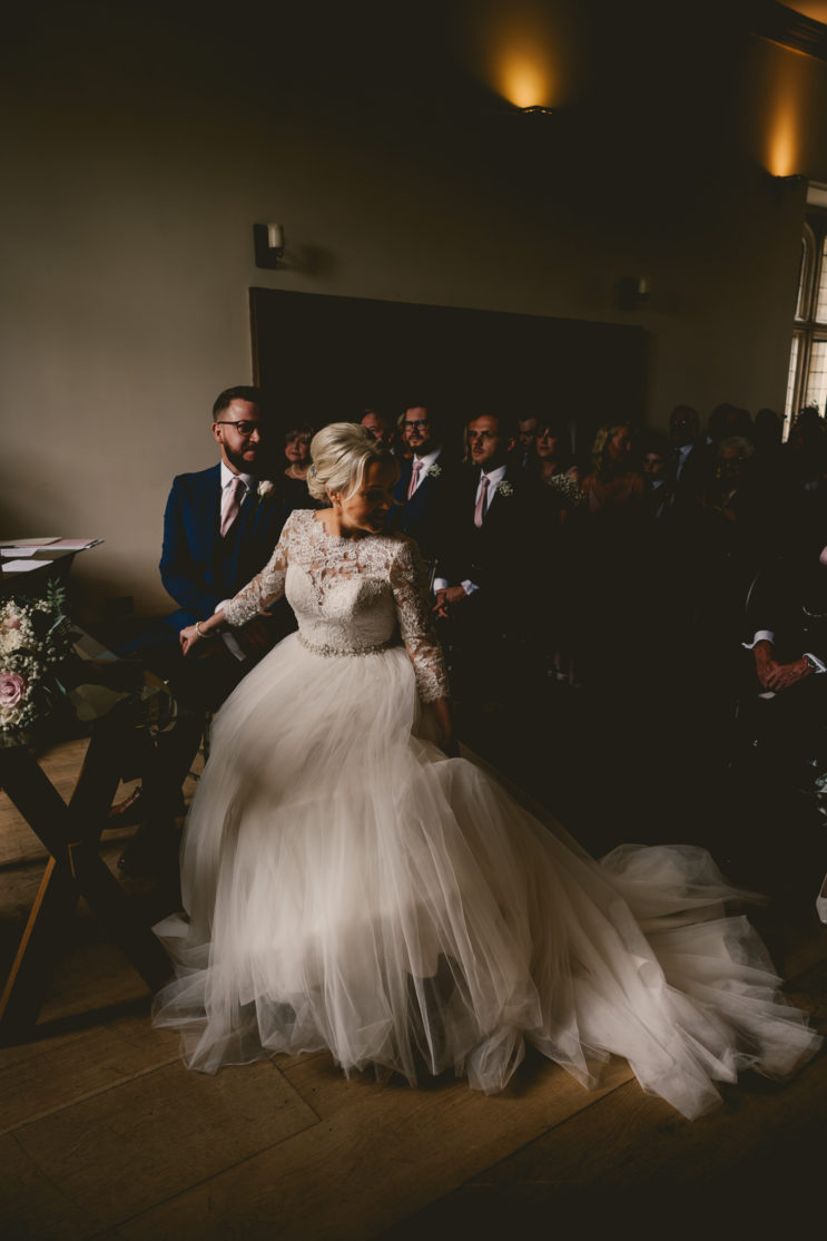 Beautiful light on bride at Notley Abbey - Buckinghamshire Wedding Photographer