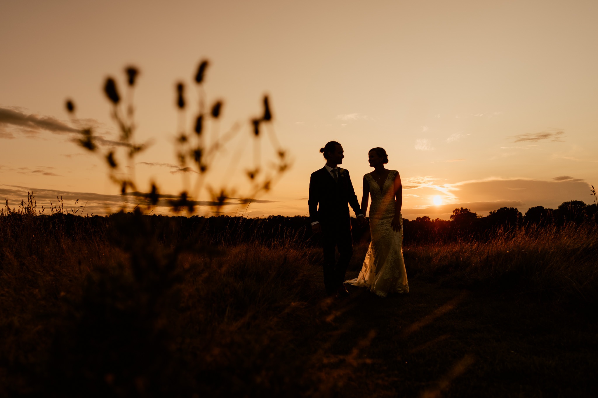 Sunset at the beautiful High Billinghurst Farm - Wedding photography