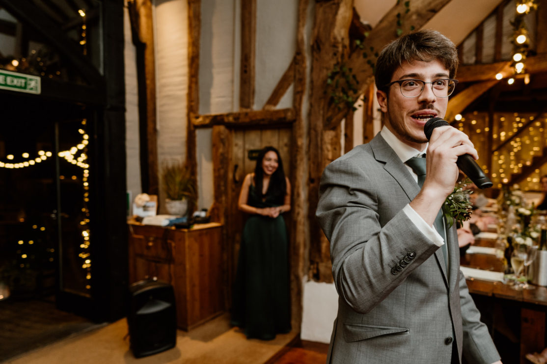 The Speech - at Old Luxters Barn, Buckinghamshire Wedding Photography