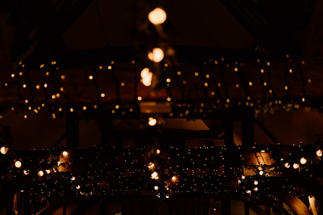 Pretty lights - at Old Luxters Barn, Buckinghamshire Wedding Photography