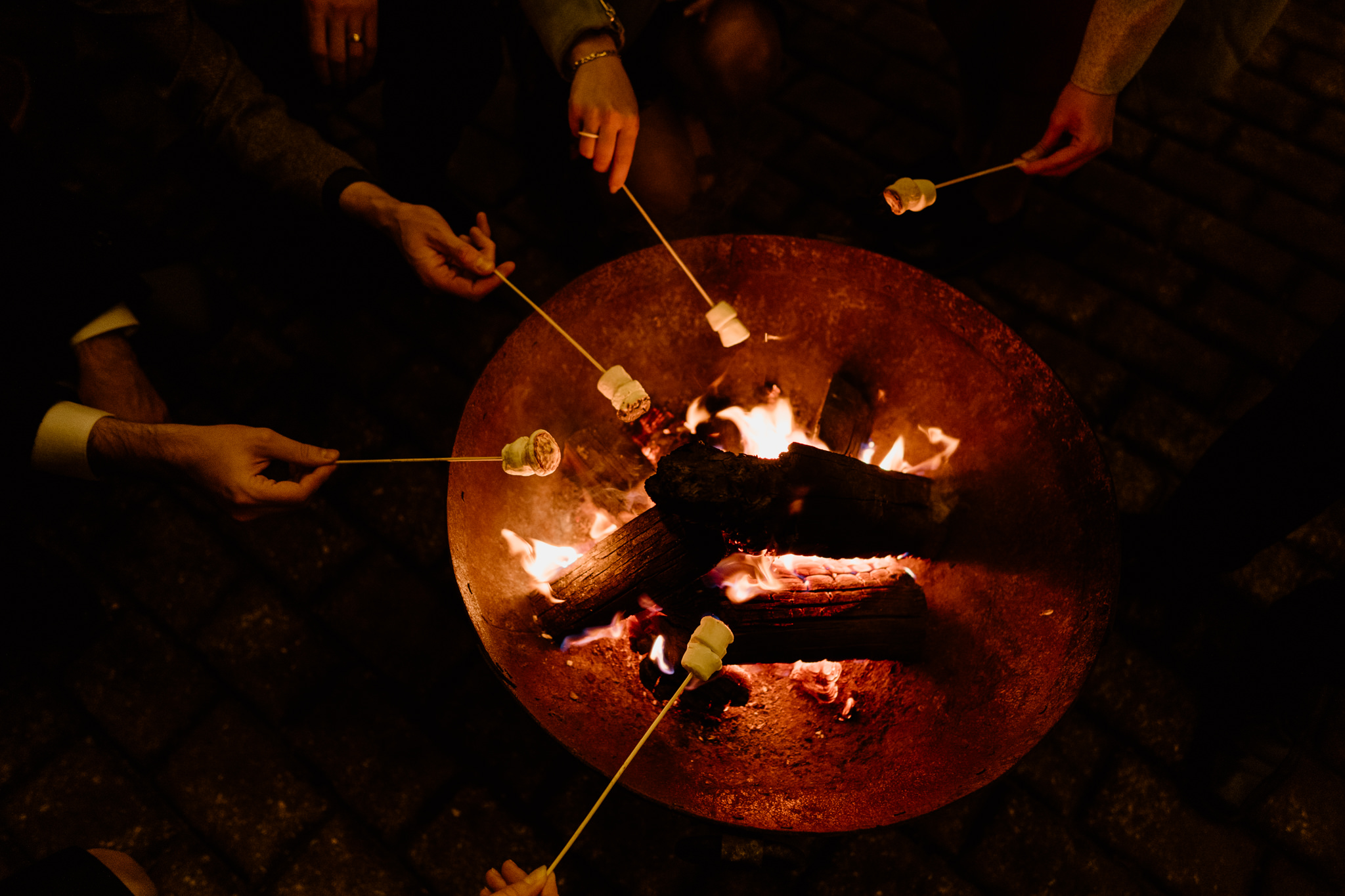 Marshmallows at Old Luxters Barn wedding