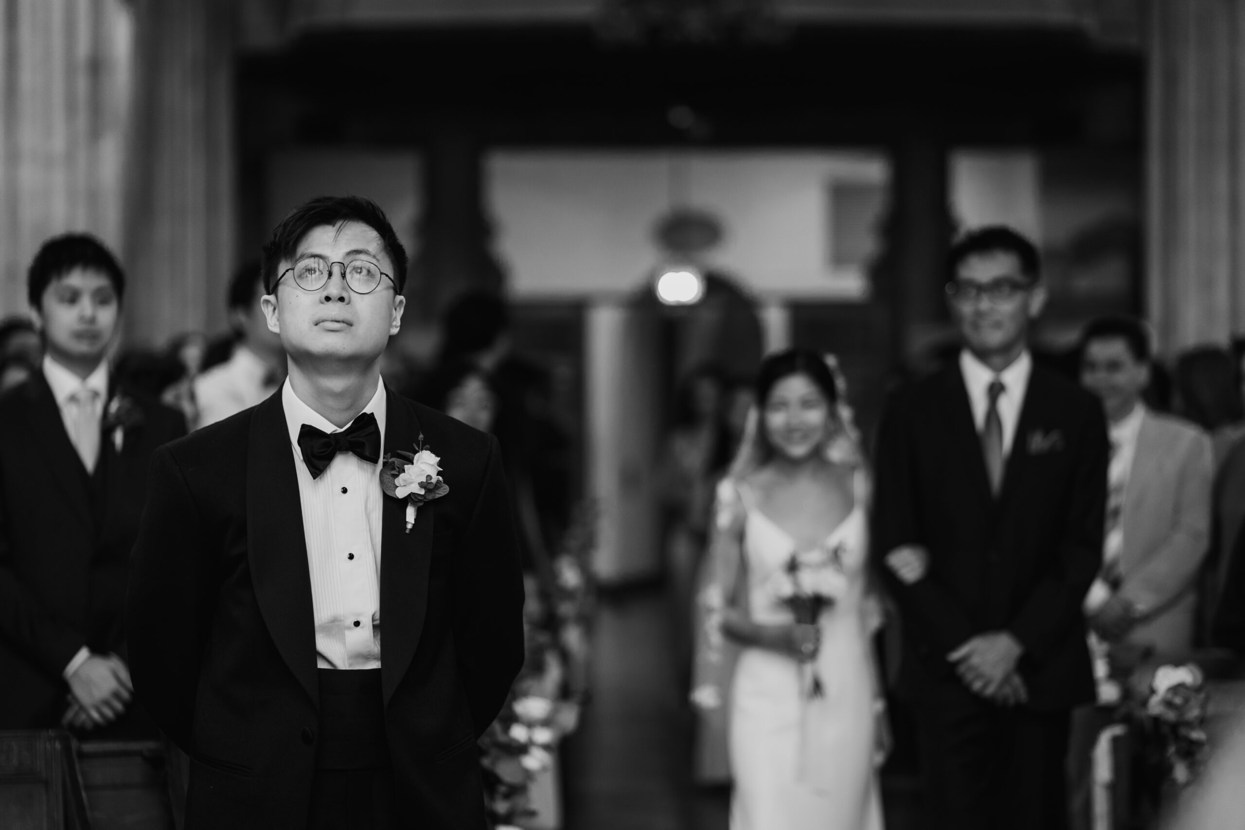 These are your moments. Groom standing at the altar ready to get married. London Weding