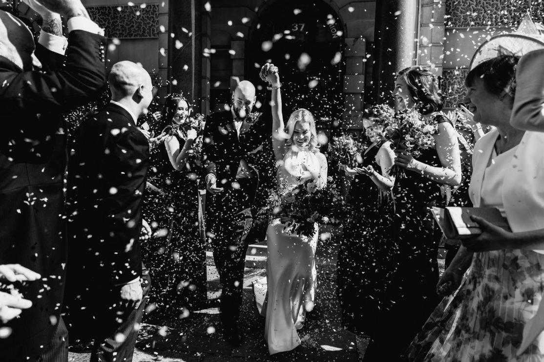 Confetti at Dartmouth House - London Wedding Photographer