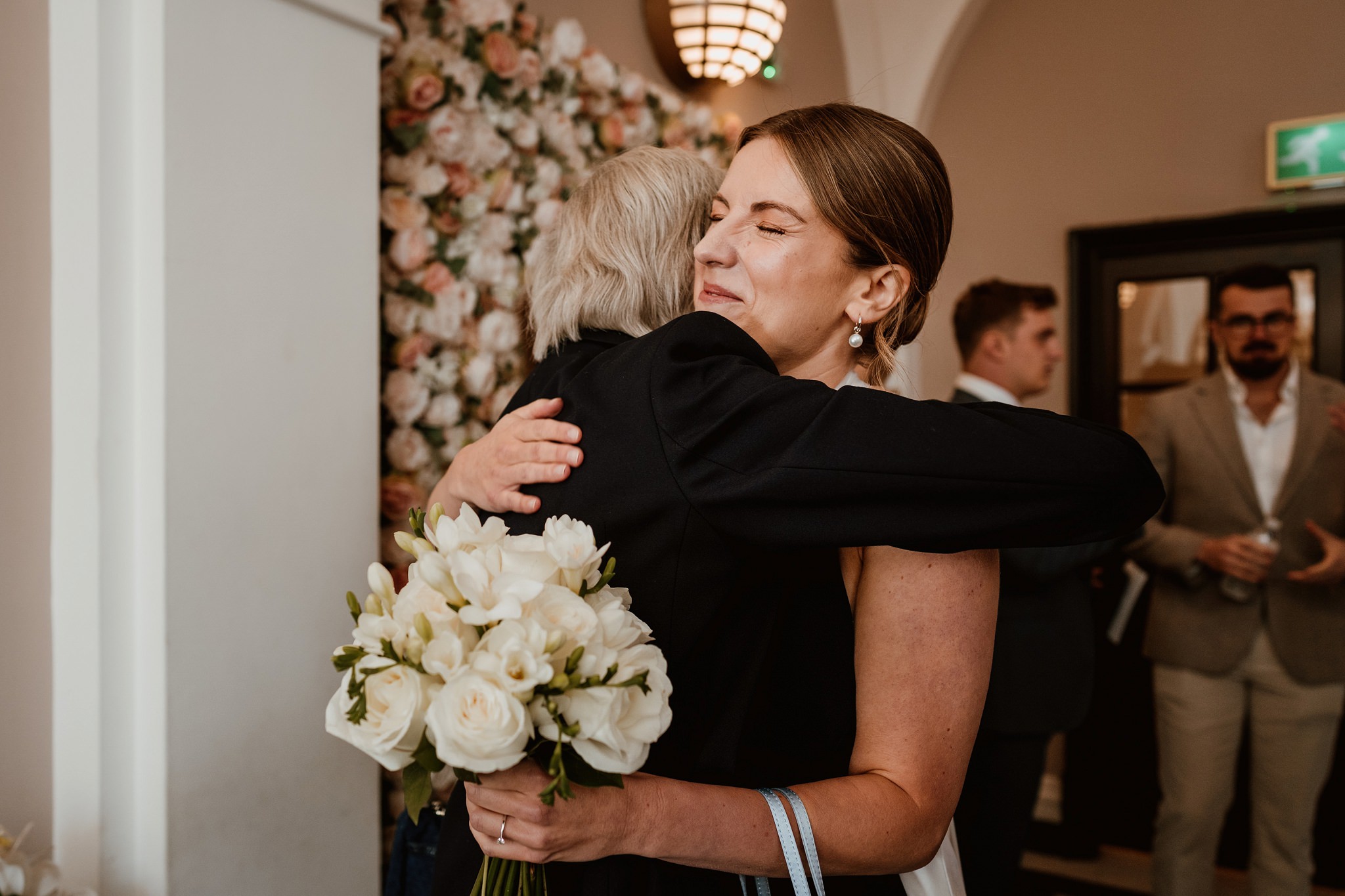 Nan hugs - Chelsea Town Hall Wedding Photography