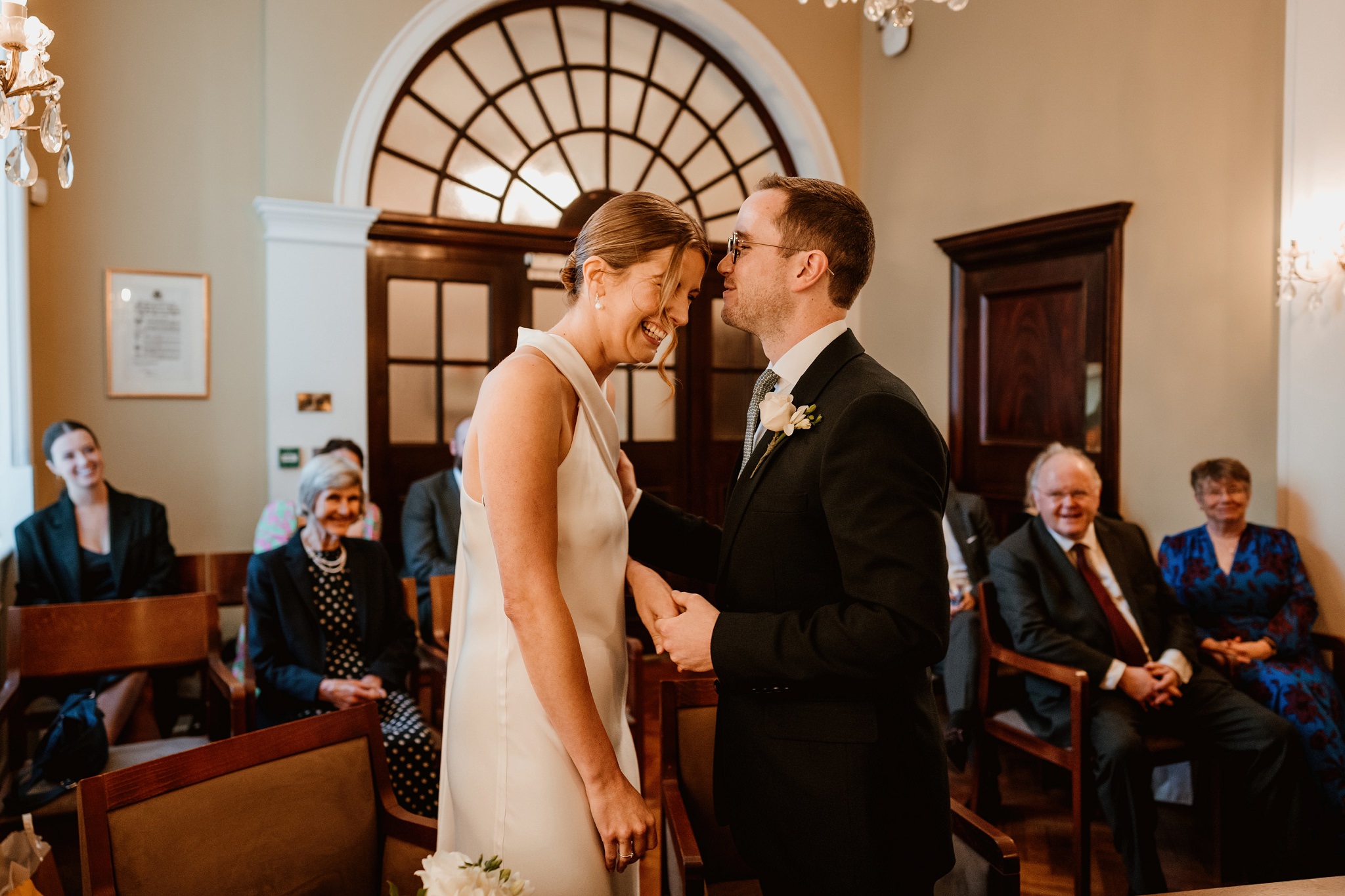 Cute moments at Chelsea Town Hall Wedding Photography