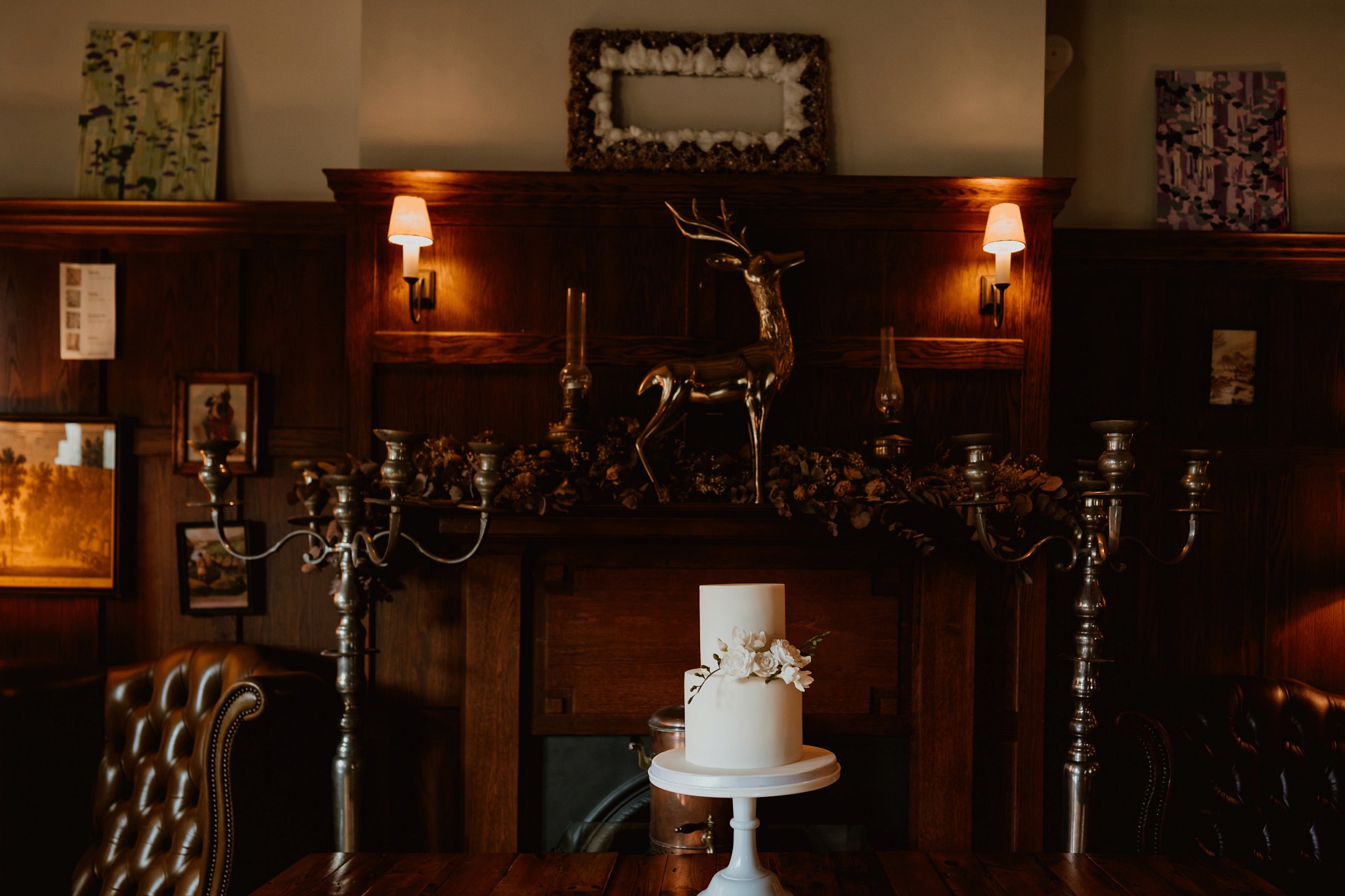 The cake - Quiet moment for quick drink - Chelsea Town Hall Wedding Photography