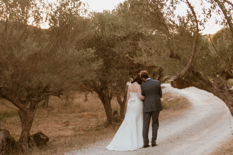 Bride and groom walking together - destination wedding photographer