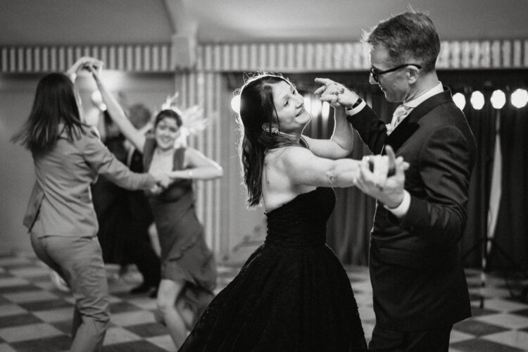 The dancing at Kin House in Wiltshire - wedding photography