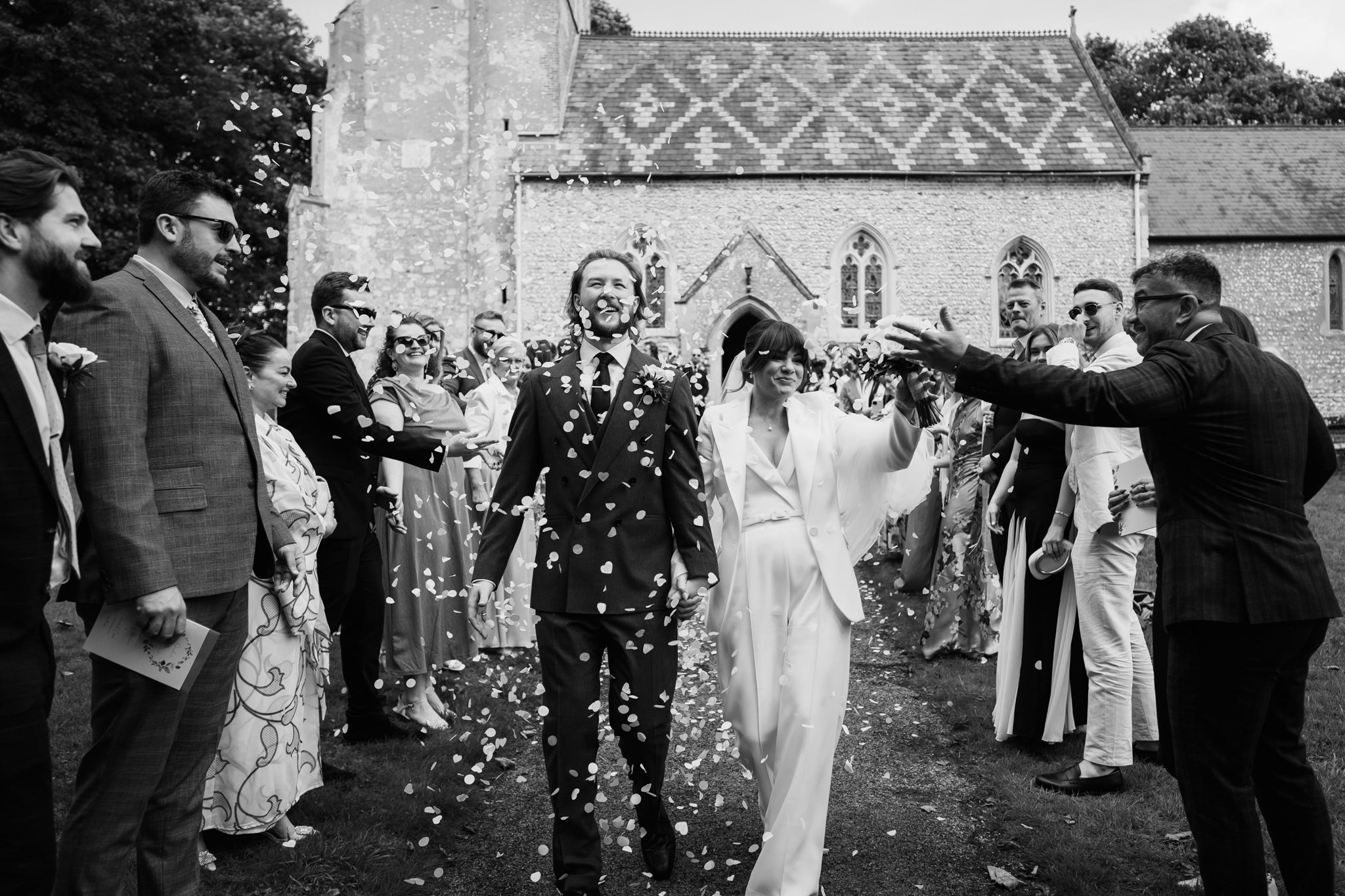 Confetti tunnel - Bedfordshire Wedding Photographer