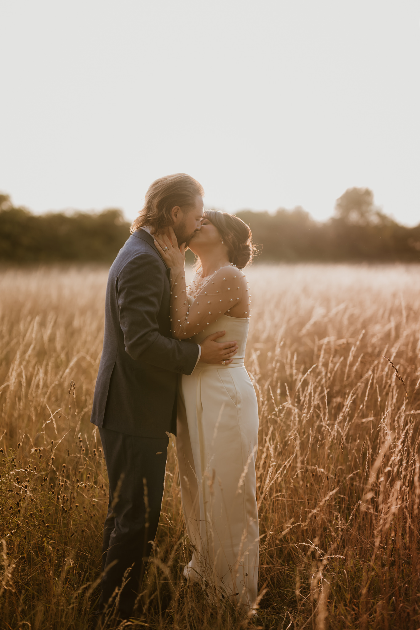 Couple in corn field - Bedfordshire Wedding Photographer
