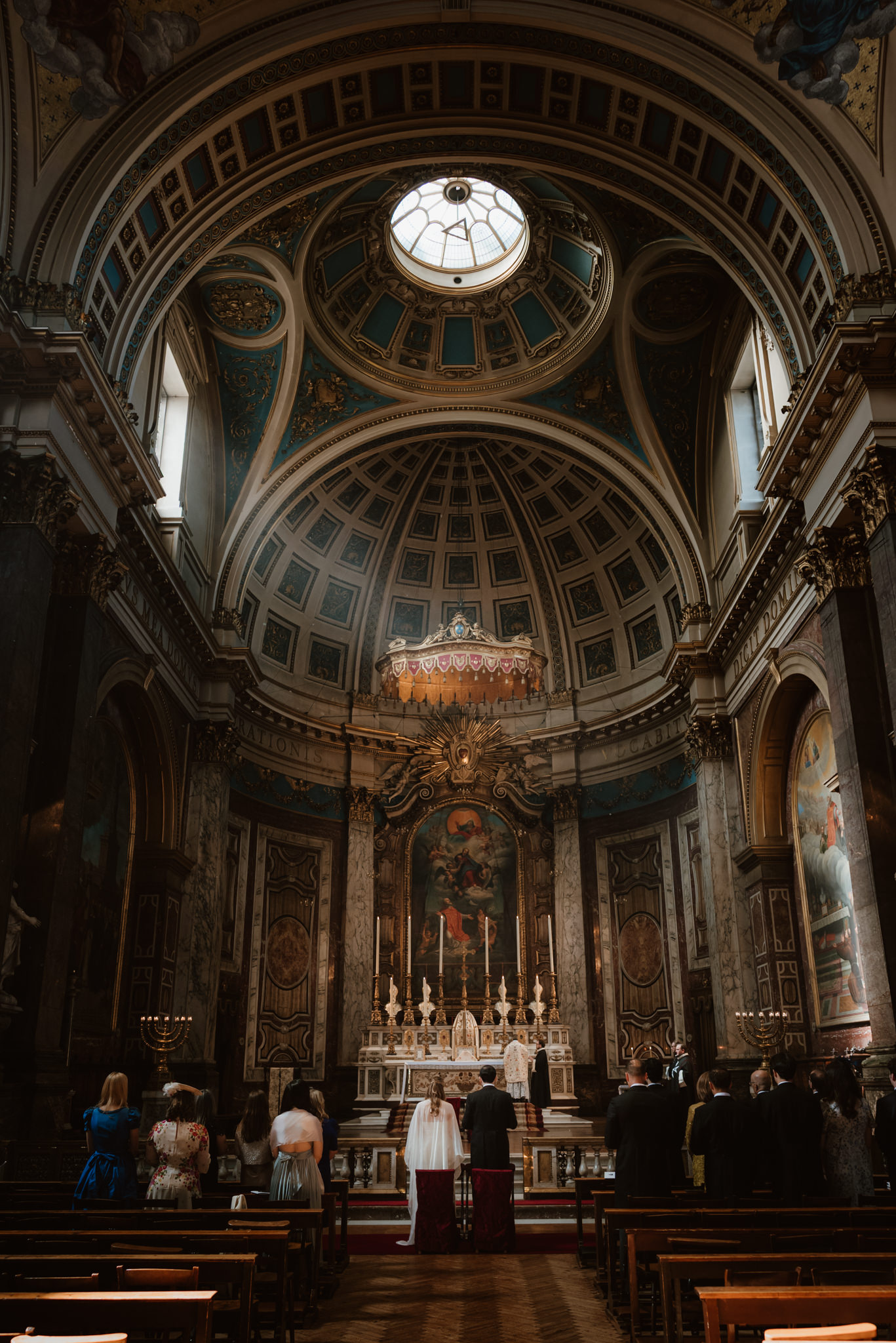 The light! Getting married at an intimate service at Brompton Oratory Wedding Photography