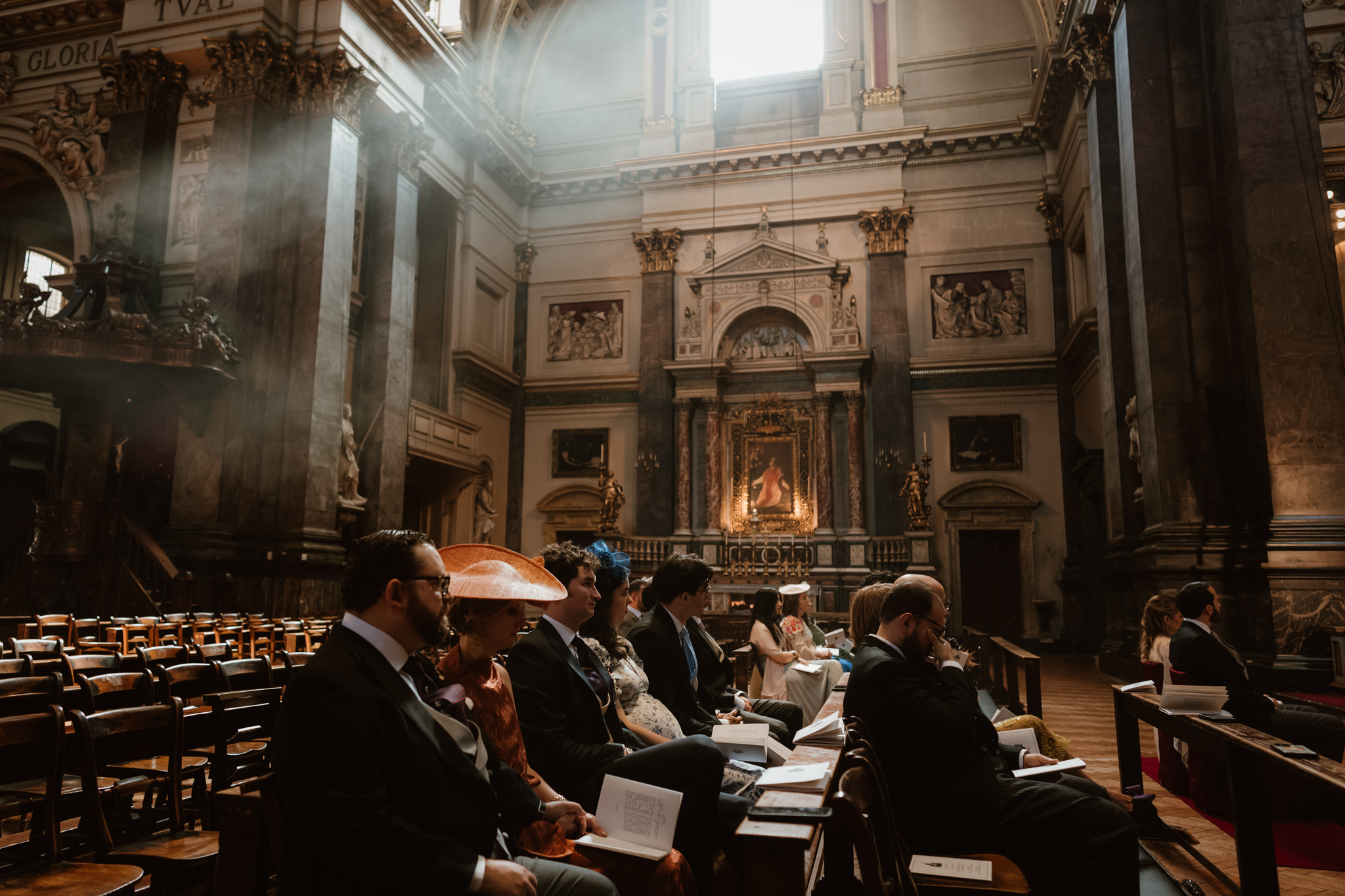 Getting married at an intimate service at Brompton Oratory Wedding Photography