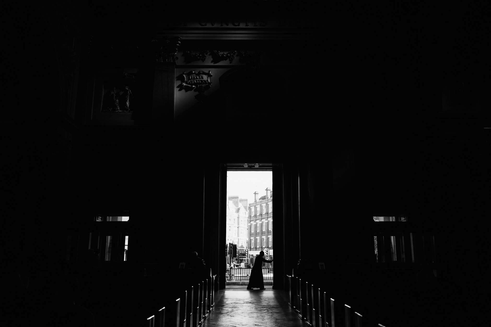 Getting married at an intimate service at Brompton Oratory Wedding Photography