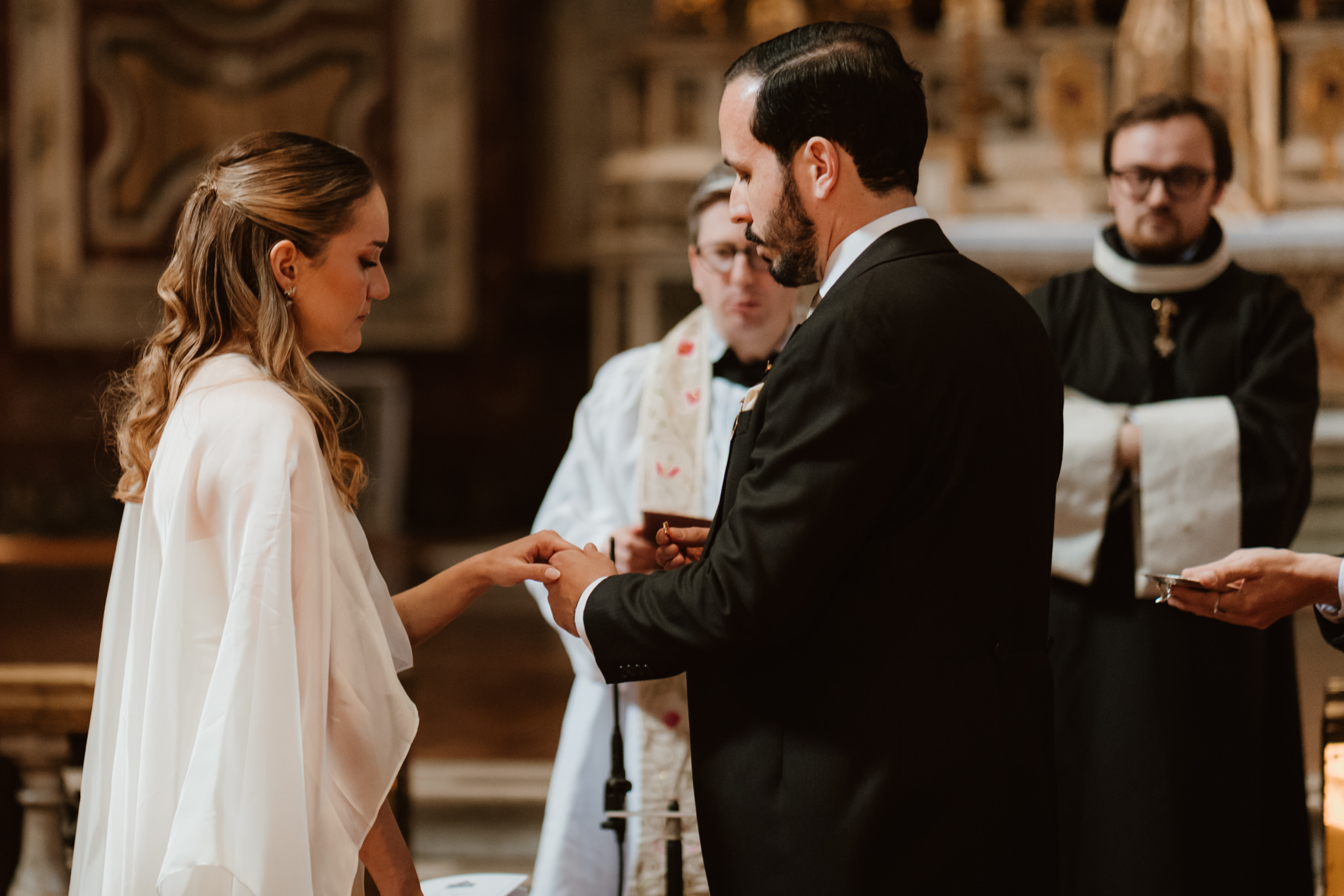 Getting married at an intimate service at Brompton Oratory Wedding Photography