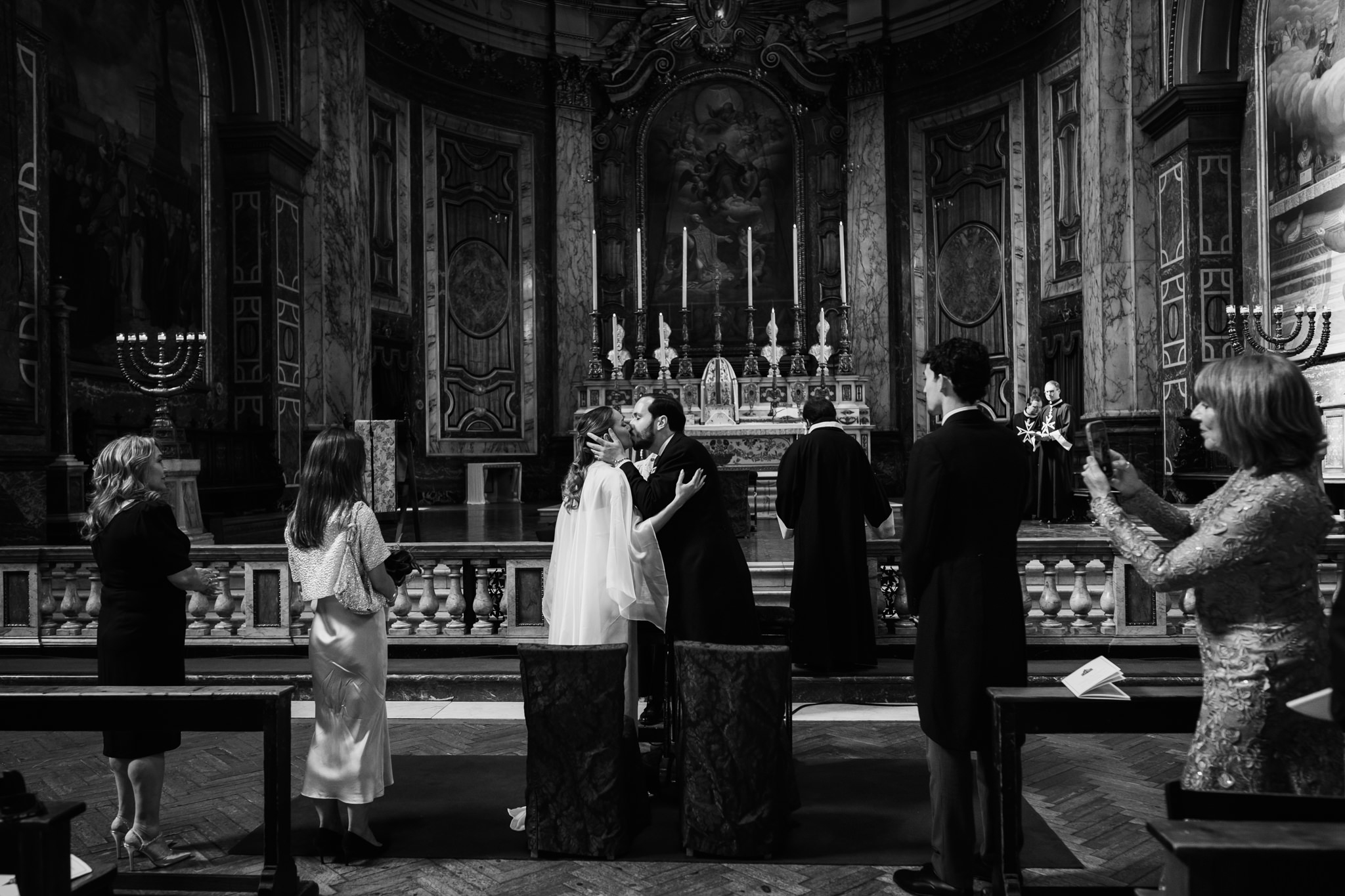 Getting married at an intimate service at Brompton Oratory Wedding Photography